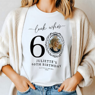 Personalised Look Who's 60 Photo Birthday T-Shirt Tri-Blend Shirt