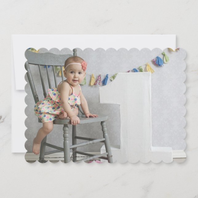 Personalised "Look Who's Turning One" Birthday Invitation (Front)