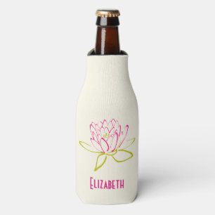 Personalised Lotus Flower / Water Lily Bottle Cooler