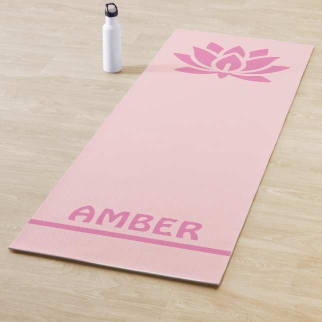 Personalised Lotus with your name Yoga Mat (In Situ)