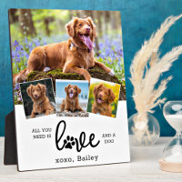 Personalised LOVE and a DOG Custom 4 Photo Collage