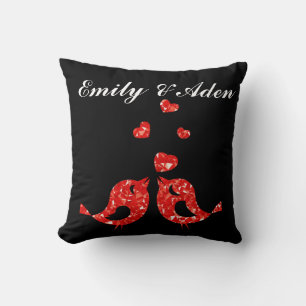 Personalised Love Birds Cushion