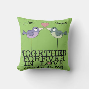 Personalised Love Birds-Together Forever Cushion