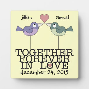 Personalised Love Birds-Together Forever Plaque