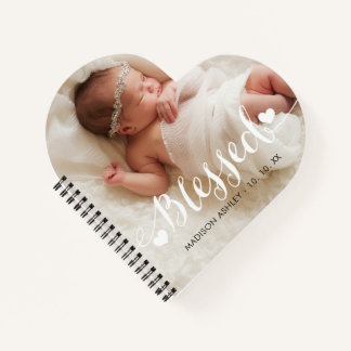 Personalised Love Blessed Baby Photo Notebook