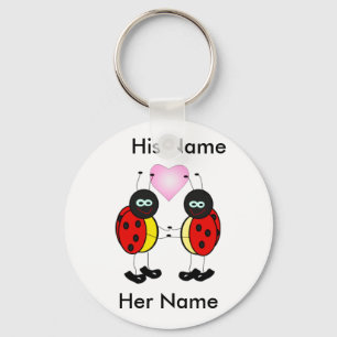Personalised love bugs key chain