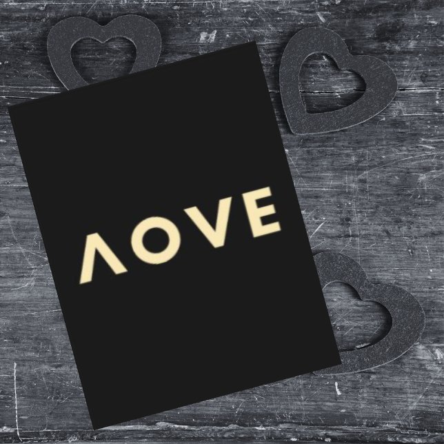 Personalised Love Cool Modern Minimalist Valentine Holiday Card (Buy or Download Now!)