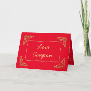 Personalised Love Coupon Card