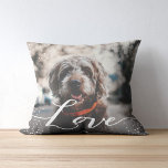 Personalised Love Cushion<br><div class="desc">Custom photo pillow design with the word "love" in an elegant script font.</div>