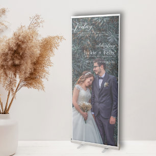 Personalised Love Custom Photo and Text Wedding Retractable Banner