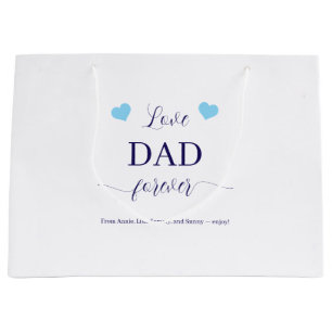 Personalised Love Dad Forever Large Gift Bag