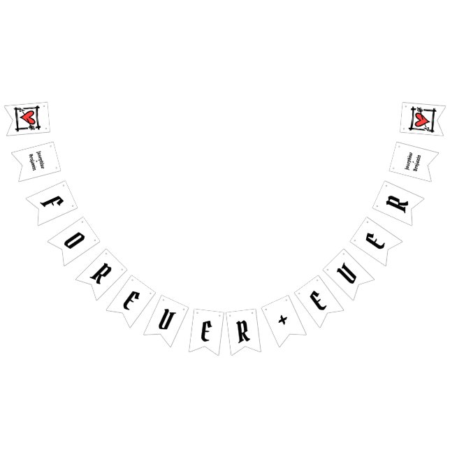 Personalised Love Heart Wedding Bunting (All)