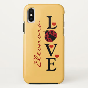 personalised love ladybug iPhone XS case