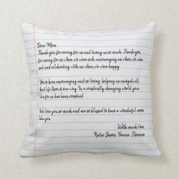 Personalised Love Letter Handwritten Cushion