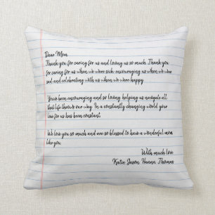 Personalised Love Letter Handwritten Cushion