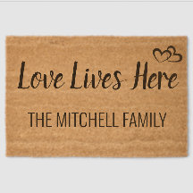 Personalised Love Lives Here Family 
