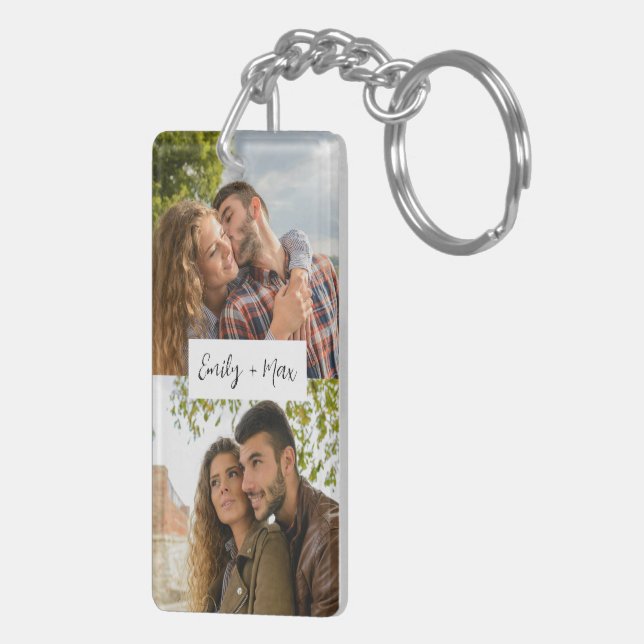 Personalised Love Memory Photo Collage Custom Key Ring (Back Right)