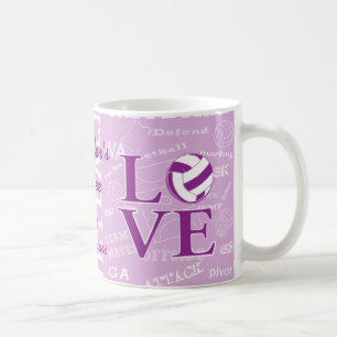 Personalised Love netball Coffe mug