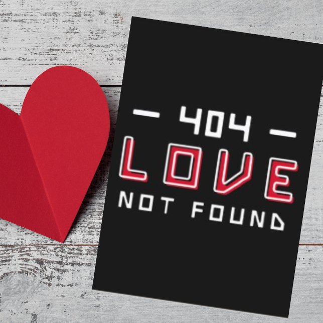 Personalised Love not Found Funny Anti Valentines Holiday Card (Buy or Download Now!)