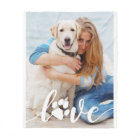 Personalised Love Paw Print Dog Lover Photo