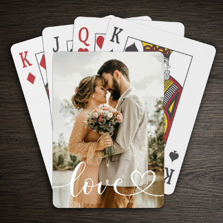 Personalised Love Photo  Playing Cards