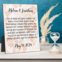 Personalised Love Poem Plaque