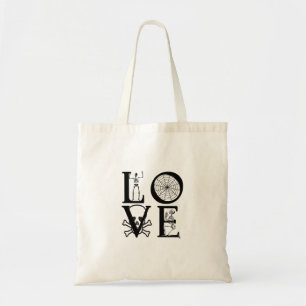 Personalised Love Skull Spider Halloween Tote Bag