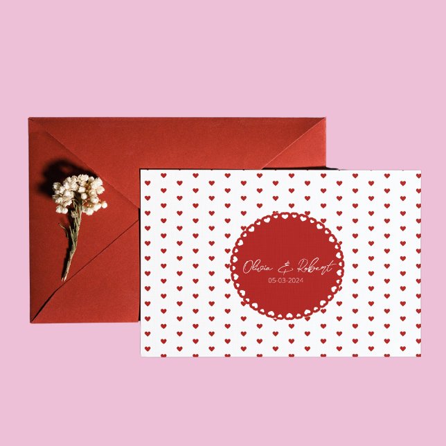 Personalised Love Thank You Card - Red Hearts (Personalized Love Thank You Card - Red Hearts)