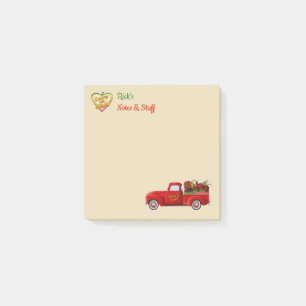 Personalised Love the Heat Little Red Truck Post-it Notes