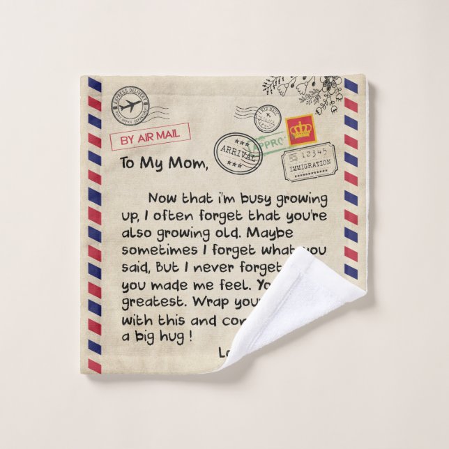 Personalised Love To My Mum Blanket Wash Cloth (Wash Cloth)