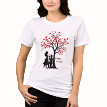 Personalised Love Tree – Women’s Tri-Blend T-Shir.