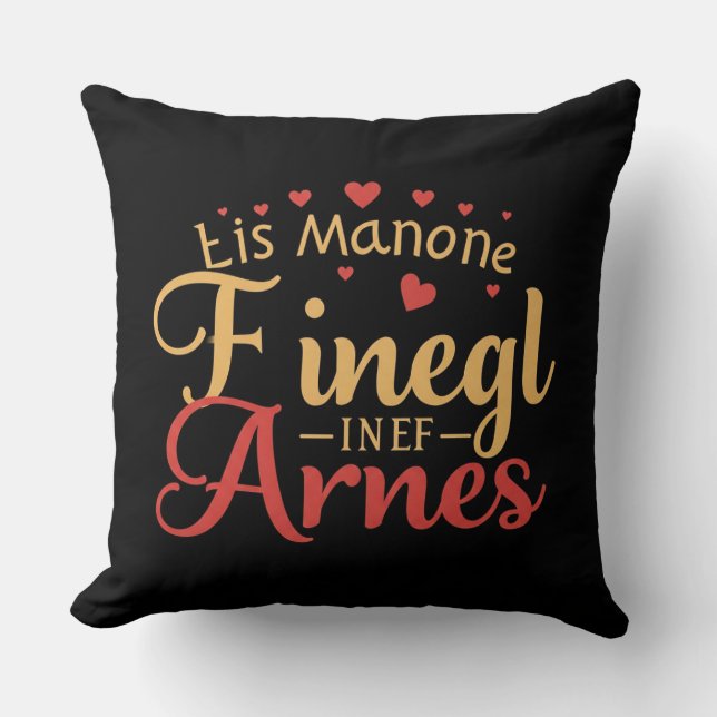 Personalised Love Typography Design Cushion (Front)