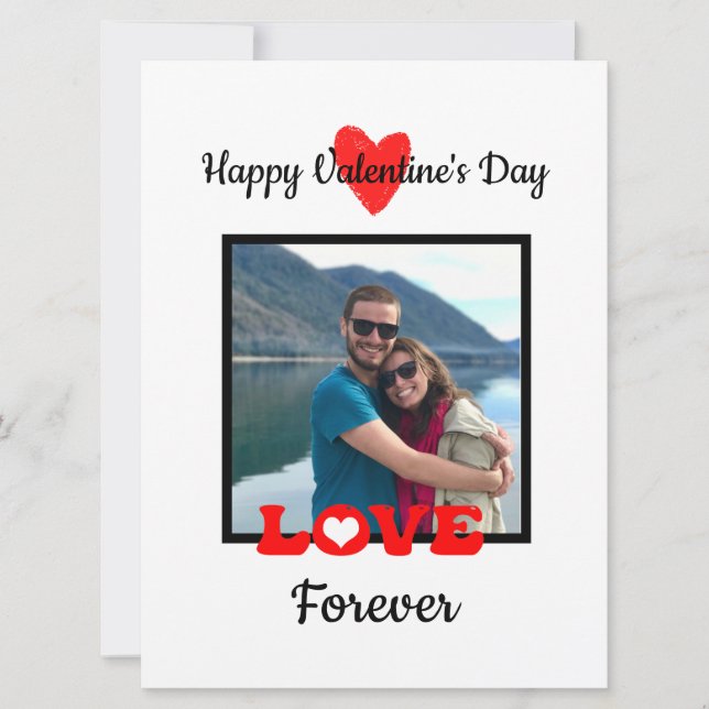 Personalised Love Valentine's Day Photo Card (Front)