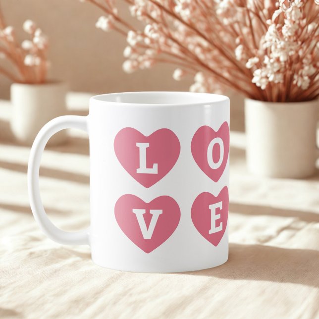 Personalised Love With Hearts Name Coffee Mug (Creator Uploaded)