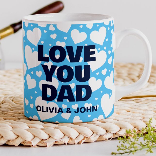 Personalised Love You Dad Father's Day Blue Coffee Mug (Creator Uploaded)