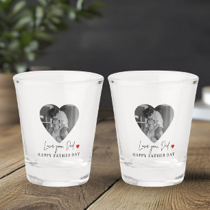 Personalised Love You Dad Photo Fathers Day Gift Shot Glass