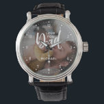 Personalised "Love you Dad" Photo Watch<br><div class="desc">Personalise this watch,  featuring the words,  "Love you Dad" with a photo from Instagram,  your computer or phone and your name. If you need any help customising this,  please message me using the button below and I'll be happy to help.</div>
