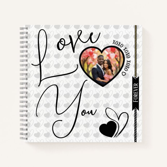 Personalised Love You Forever Valentine's Day Notebook (Front)