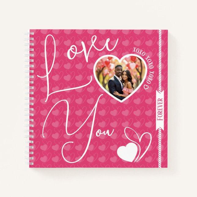 Personalised Love You Forever Valentine's Day Notebook (Front)