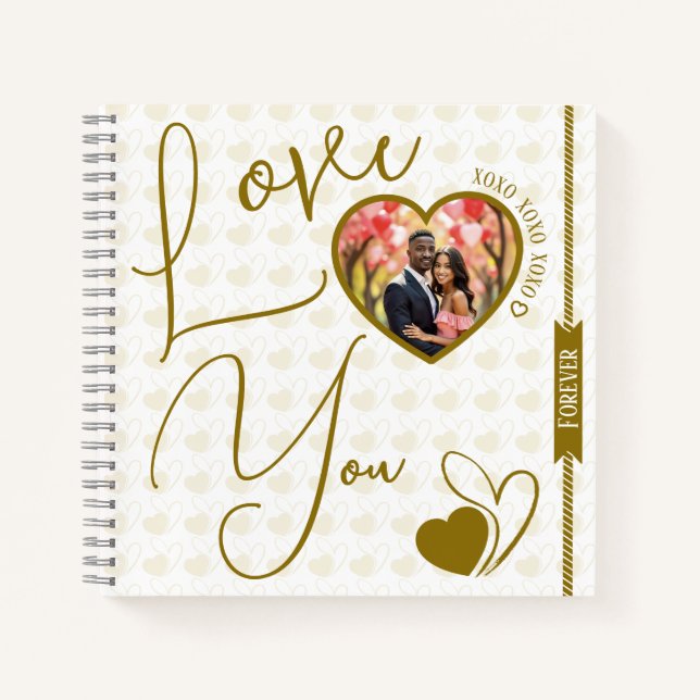 Personalised Love You Forever Valentine's Day Notebook (Front)