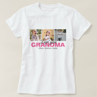 Personalised Love You Grandma Photo Collage T-Shirt