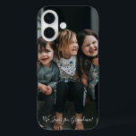 Personalised Love You Grandma Photo Handwritten   iPhone 16 Case<br><div class="desc">Personalised Love You Grandma Photo with Handwritten Typography Phone Case (all text can be customised)</div>