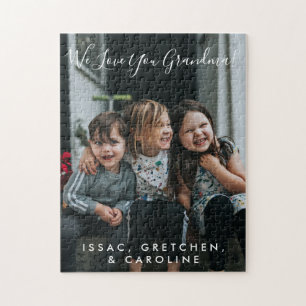 Personalised Love You Grandma Photo Handwritten  Jigsaw Puzzle