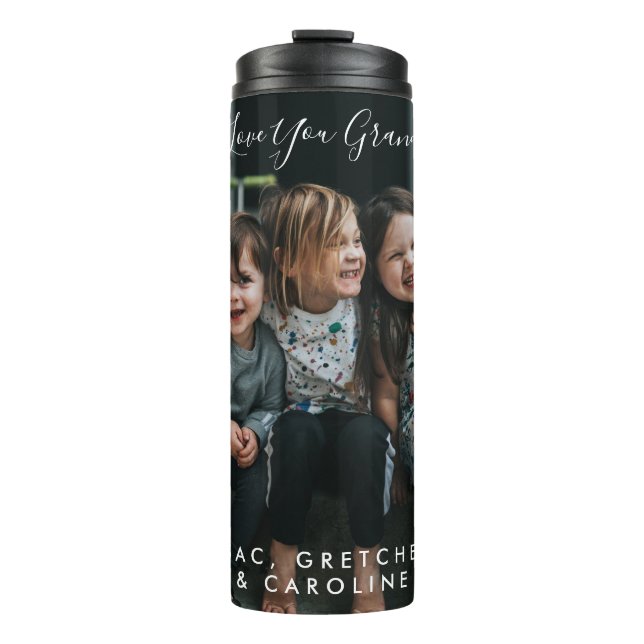 Personalised Love You Grandma Photo Handwritten   Thermal Tumbler (Front)