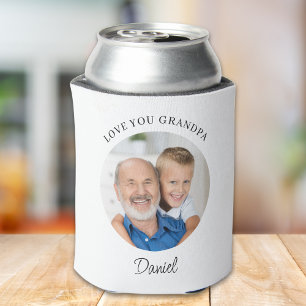 Personalised Love You Grandpa Photo Can Cooler