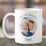 Personalised Love You Grandpa Photo Coffee Mug<br><div class="desc">This stylish Grandfather mug says "Love you Grandpa" and is easily customisable with your name and photo.
Makes a special gift for a special grandparent.</div>