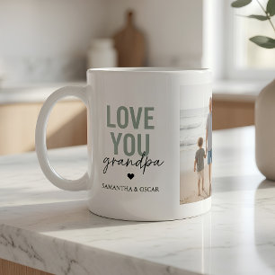 Personalised Love You Grandpa Photo Collage Coffee Mug