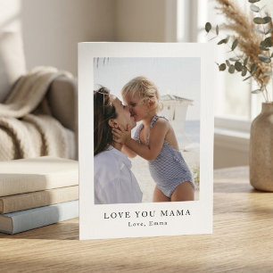 Personalised Love You Mama Photo Custom Holiday Card