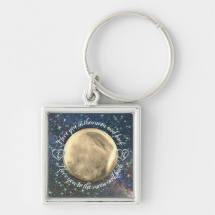 Personalised Love You To The Moon Key Ring