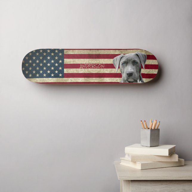 Personalised Loveable Family Dog Skateboard (Wall Art (Horz))